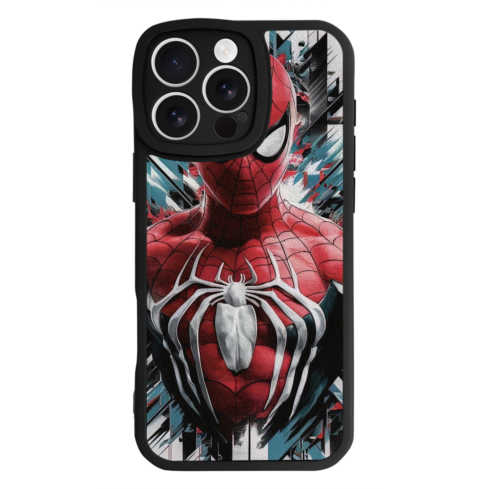 （画像用） Spider Man スパイダーマン 【iPhone 16シリーズ対応】シリコンスマホケース（レザー調） 材質：シリコン